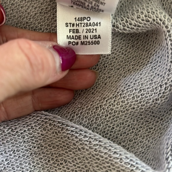 Wildfox 1/2 Zip Funnel Neck Cropped Top Heather Gray - Picture 5 of 7